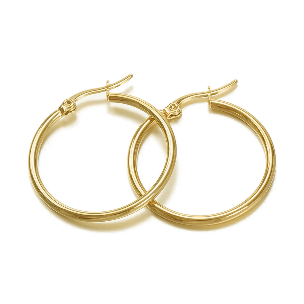 10pcs 316L Stainless Steel Open Earrings Circle Earring Hooks Base Ear Ring for Jewelry Making Components DIY — 2