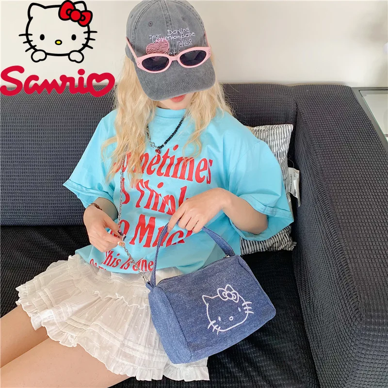  Hello Kitty New Women's Handbag Cartoon Cute Mini Women's Single Shoulder Crossbody Bag Fashion Trend Mini Women's Bag