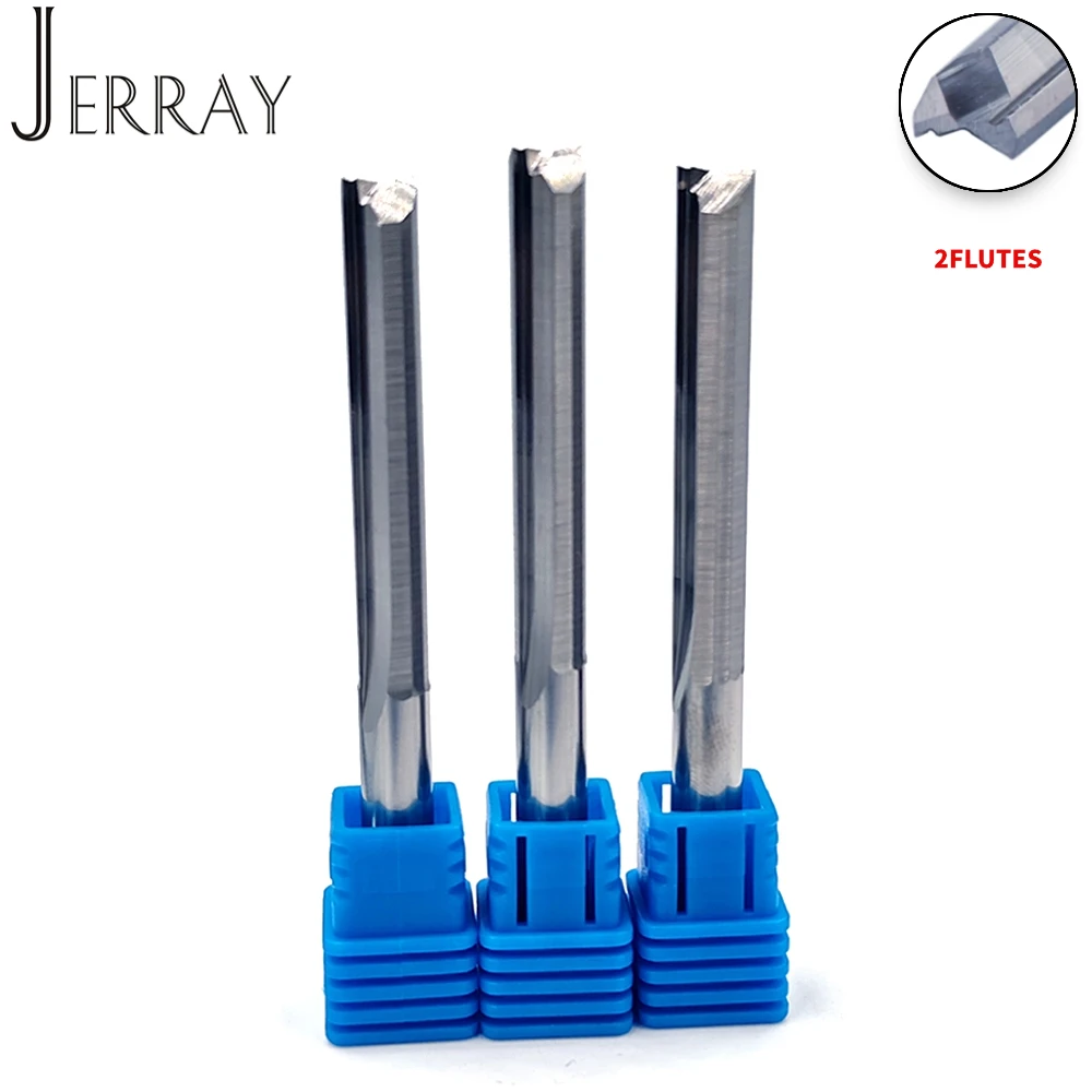 Woodworking end mill 2Flutes D3.175 4 5 6mm Tungsten Carbide End Mill CNC Router Bit Engraving Bit Straight Slot Milling Cutter