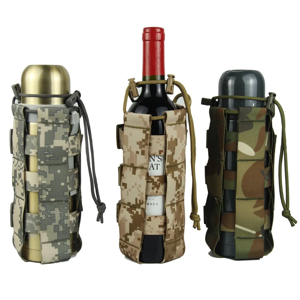 

New 0.5L-2.5L Molle Outdoor Travel Kettle Bag Sport Bag Tactical Molle Water Bottle PouchCanteen Cover Holster Multifunction