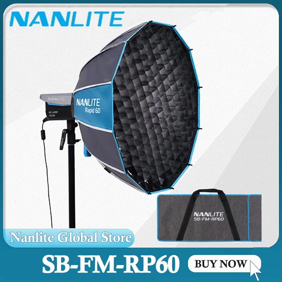 

Nanlite SB-FM-RP60 Rapid 60cm FM Mount Softbox Professional Soft Light Rapid Setup Complete Accessories Durable Build