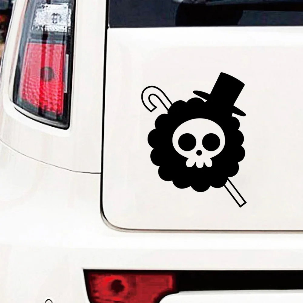 1pc Fashion Anime Pirate Stickers For Car Decor Vinyl Decal Cartoon Skeleton Sticker Auto Window