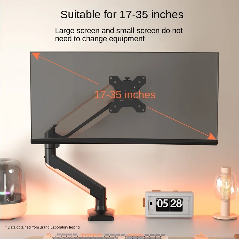 HILLPORT 17-35" Desktop Monitor Arm Holder Gas Spring Full Motion Mount Soport LCD LED TV Mount Stand PC Support Pink M1