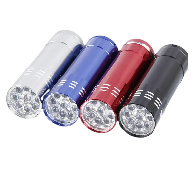 

100pcs 9led Flashlight Pocket Mini Flashlight Aluminum Alloy Flashlight Gift Flashlight