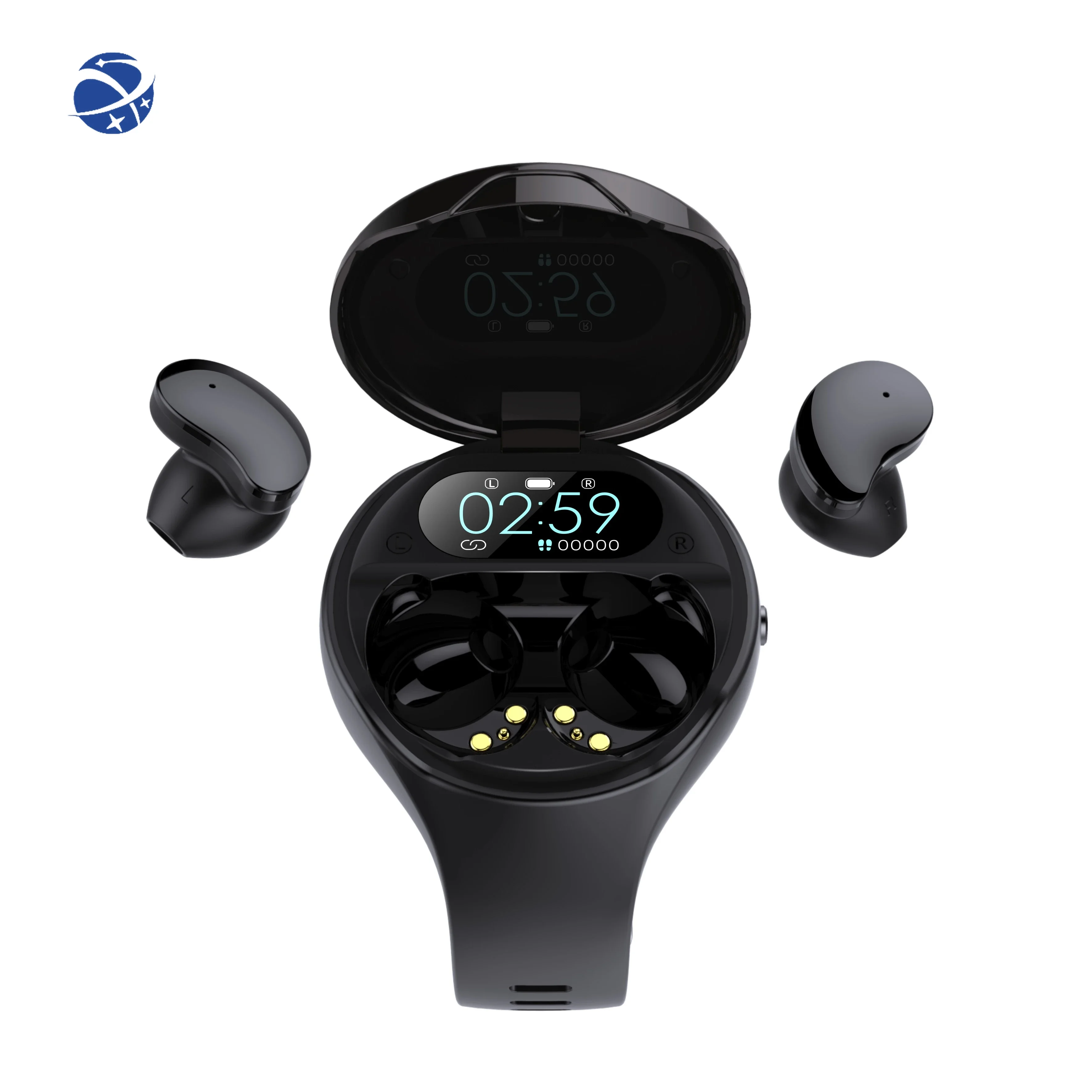 High Quality Waterproof W01 Smart Watch with Earbuds Earphone 2 in 1 Watch TWS Two in One Sport Smart Wristband Smartwatch 2021