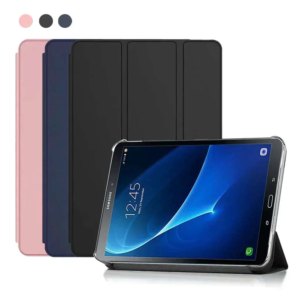 

Флип-чехол для планшета Samsung Galaxy Tab A A6 10,1 дюйма (2016) T580 Funda Smart Cover из искусственной кожи для SM-T580 SM-T585 Folio Capa