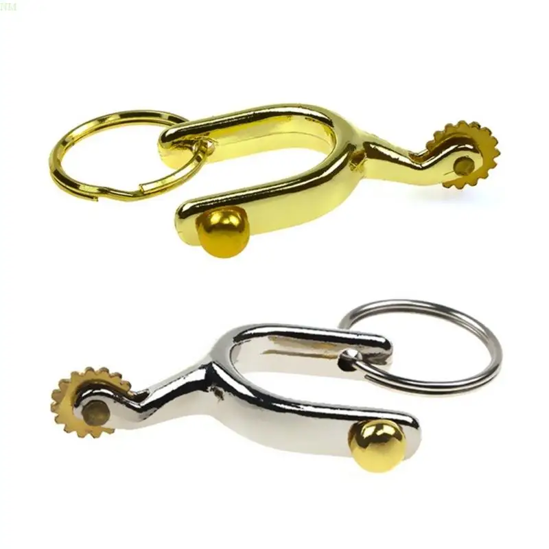 Alloy Spur Keychain Equestrian Accessory Unisex Purse Pendant Fashionable Bag Charm Metal Keyring for Bags and Gifts NM