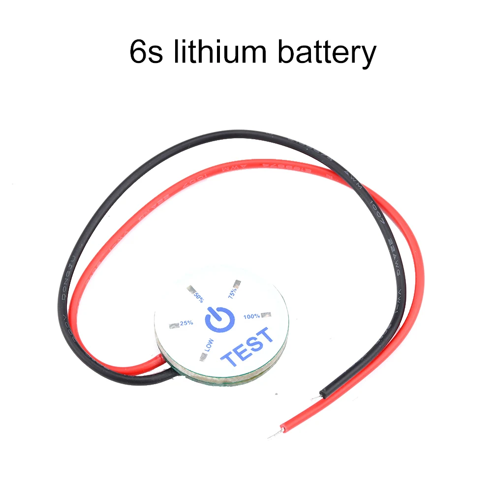 1S 2S 3S 4S 5S 6S 12V Lead-acid Battery power display round battery power indicator under voltage prompt anti reverse connection