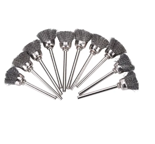 9Pcs Stainless Steel Mini Wire Brush Drill Rotary Tool Wheel Metal Rust Removal Polishing Disc for Cleaning
