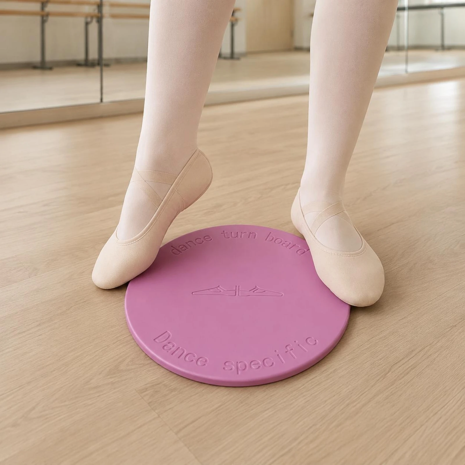 2 Pieces Dance Turnout Training Board Molded Dance Turn Board Ballet Turnout Disc Embossed Text Flat