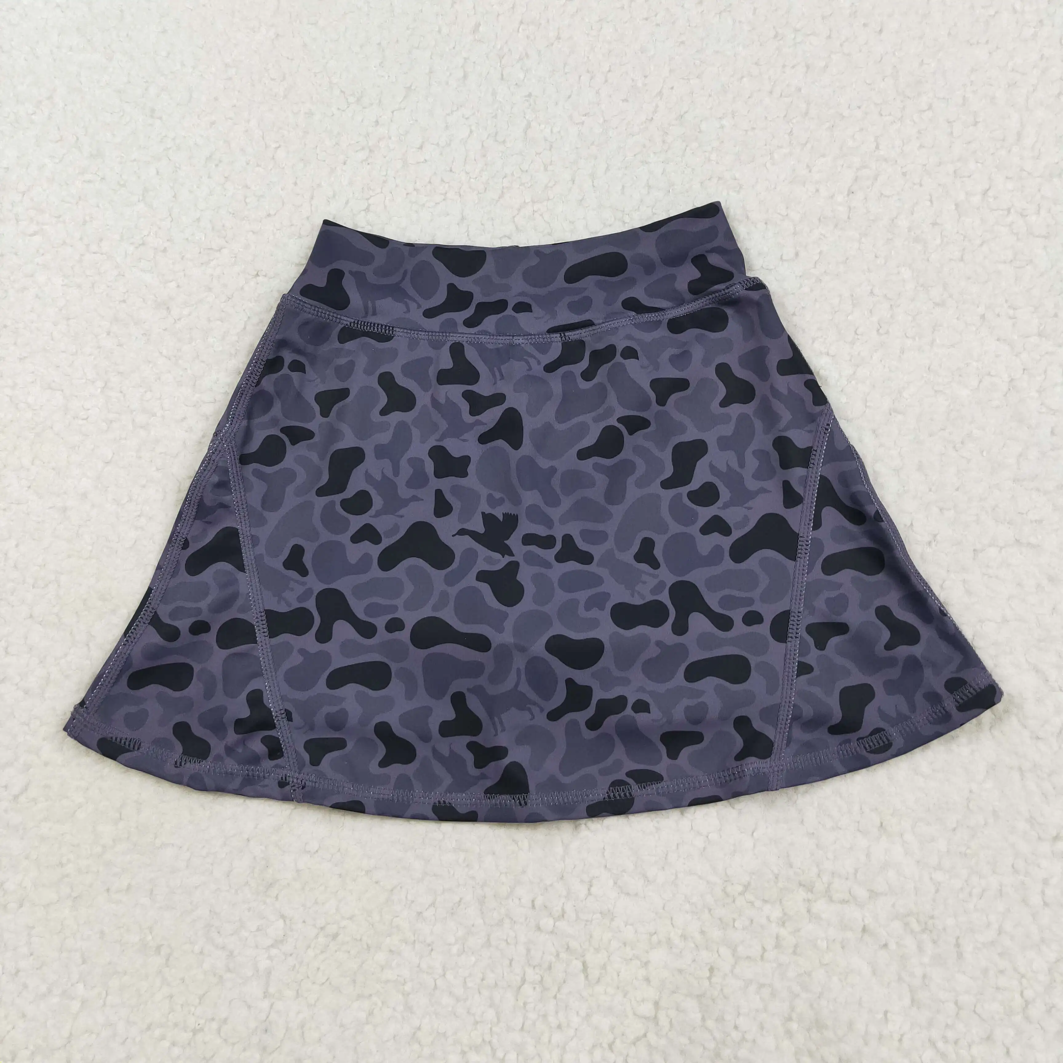 

Baby Girls Camouflage Yoga Skorts High Waist Dark Duck Dog Print Western Davy Ducks Kids Activewear Skirt