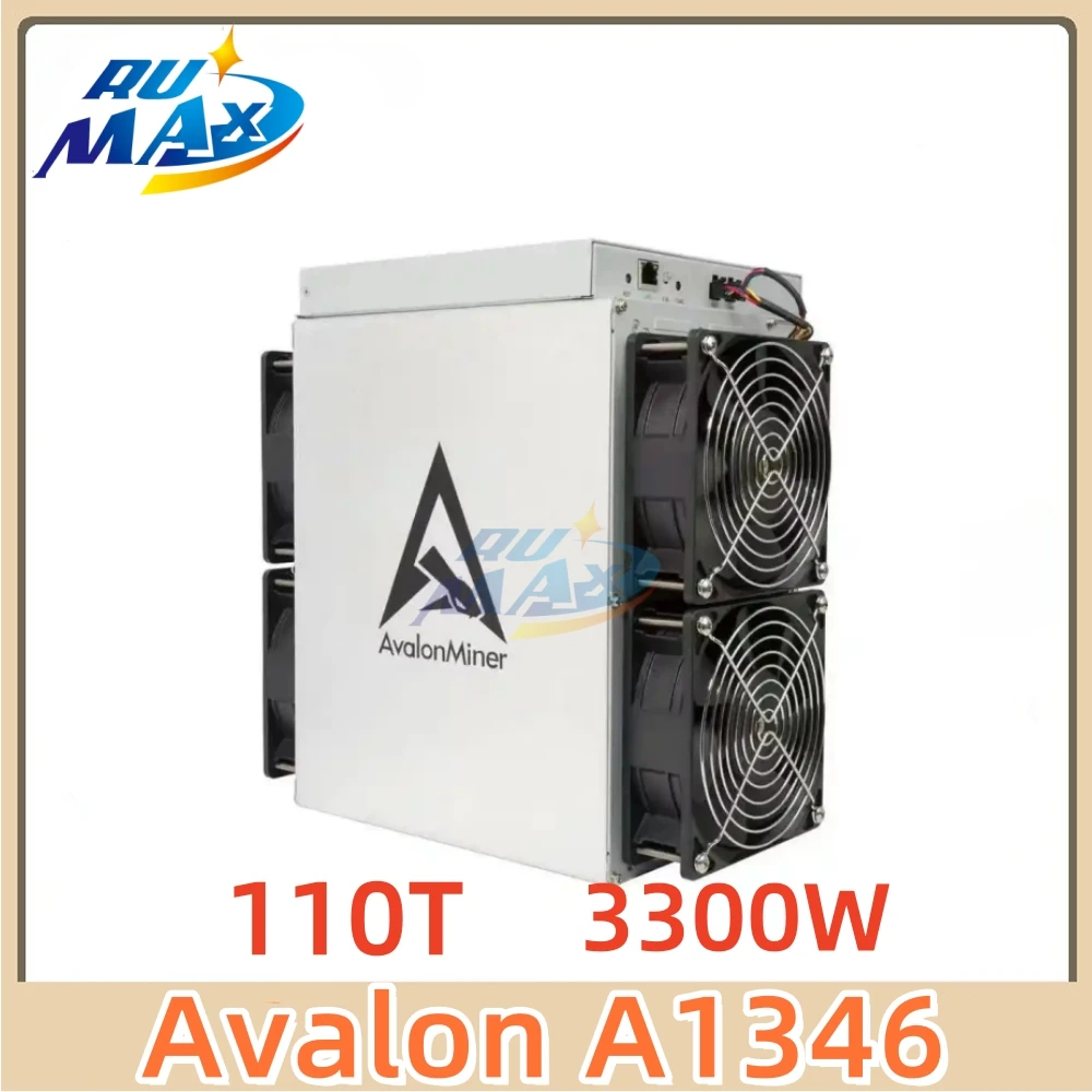 

Canaan AvalonMiner A1346 110T Bitcoin Miner - 110TH/s SHA-256 ASIC with 30J/TH Efficiency & AI Security Chip Fast Shipping