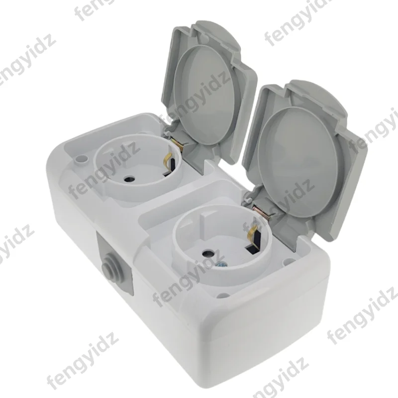 2P+E IP54 Surface Type 1 Gang Schuko Socket European Electrical Waterproof China Sockets And Switches