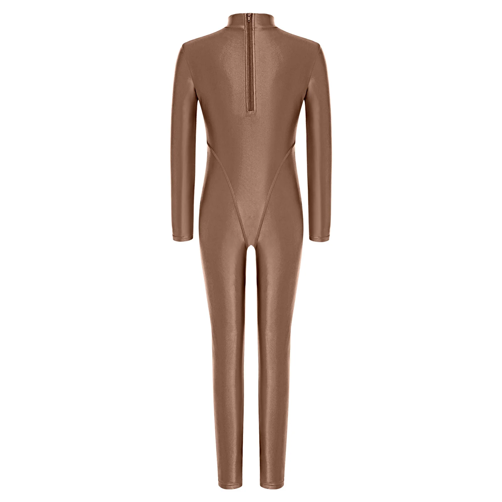 أطفال بنات لامعة الباليه الرقص التدريب أداء زي الجمباز Unitards بذلة طويلة الأكمام عودة زيبر ارتداءها