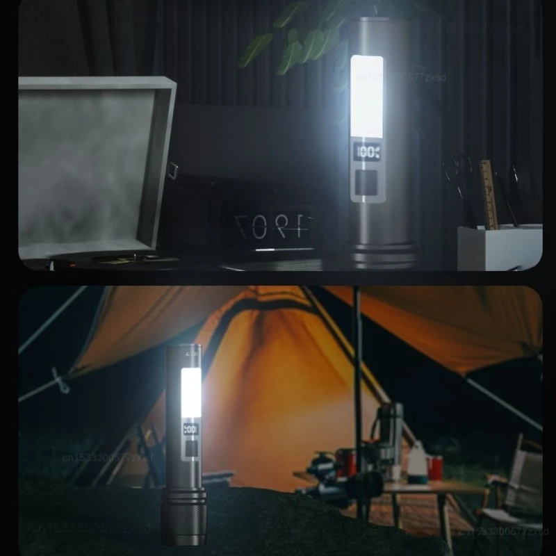 Xiaomi Strong Light Flashlight Multi Functional Emergency Lighting Outdoors Waterproof Portable Rechargeable LED Torch Household