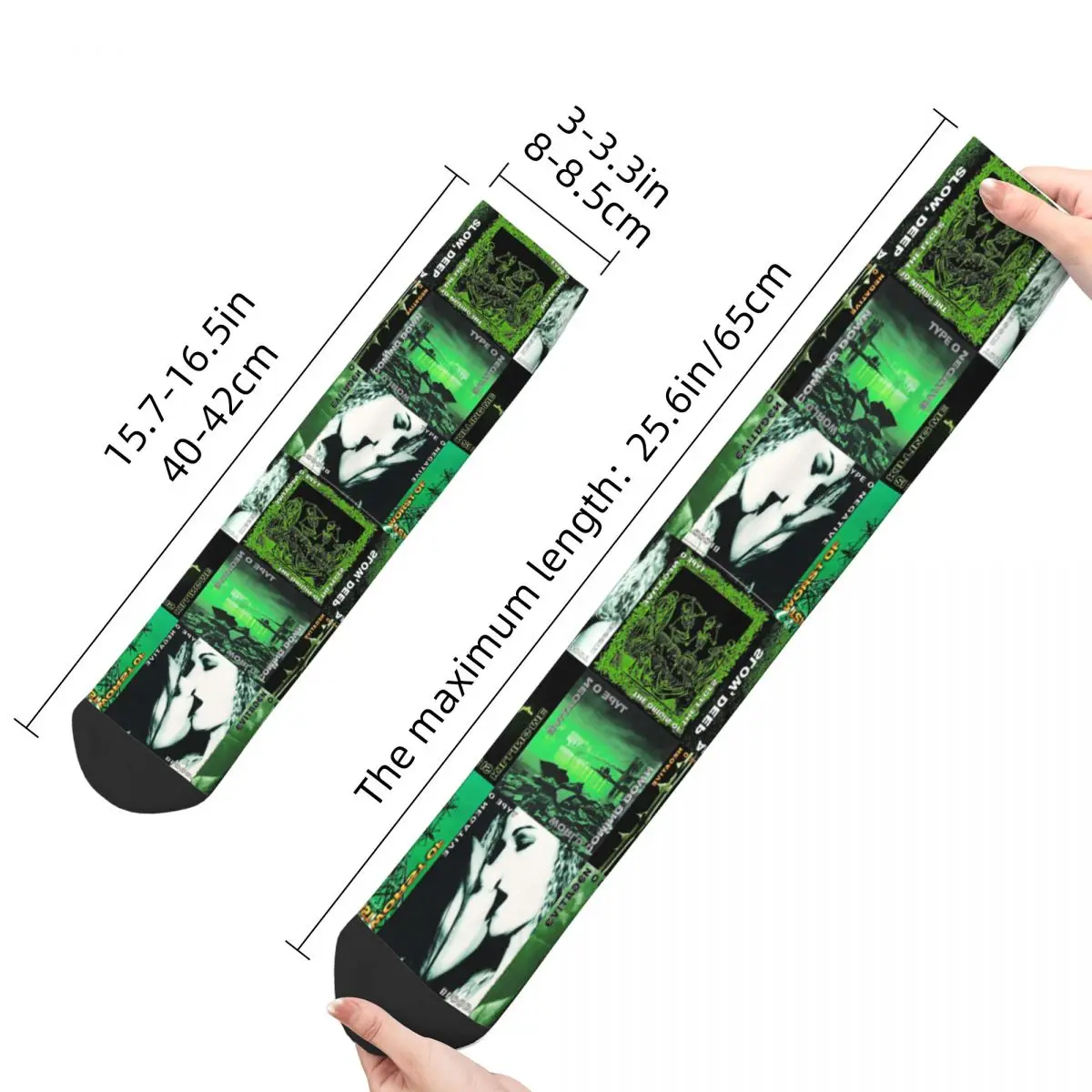 Type O Negative Albums Covers Merch Socks Flexible Skateboard Middle Tube Stockings Super Soft for Unisex Gifts