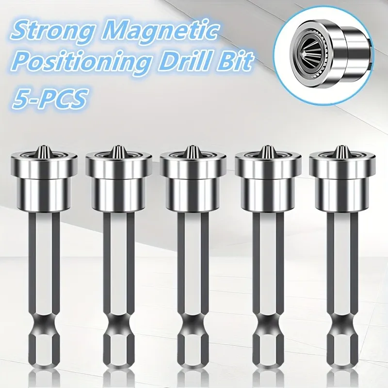 

5pcs Phillips Screwdriver Bits - S2 PH2, Strong Magnetic, Drywall Drill Compatible