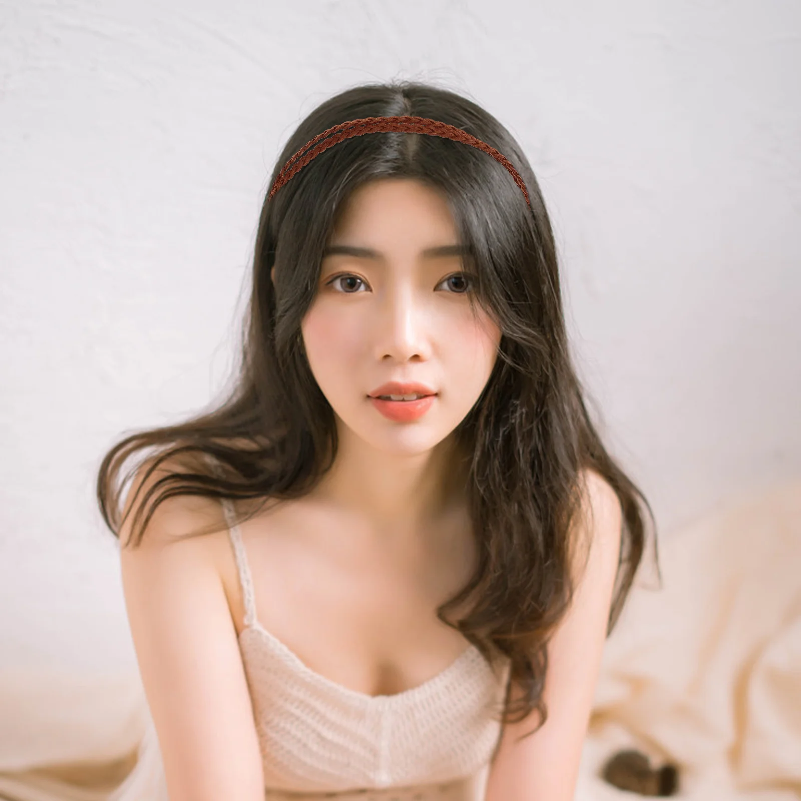 

Handmade Twisted Braid Candy Color Hairband Braiding Hairband for Wedding Party Photo Shoot Comfortable Hair Accessory