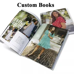 Custom Promotion Manual Journal Magazine Catalogue Brochure Flyer Leaflet Menu Print Personalized Hardcover Softcover Newspaper