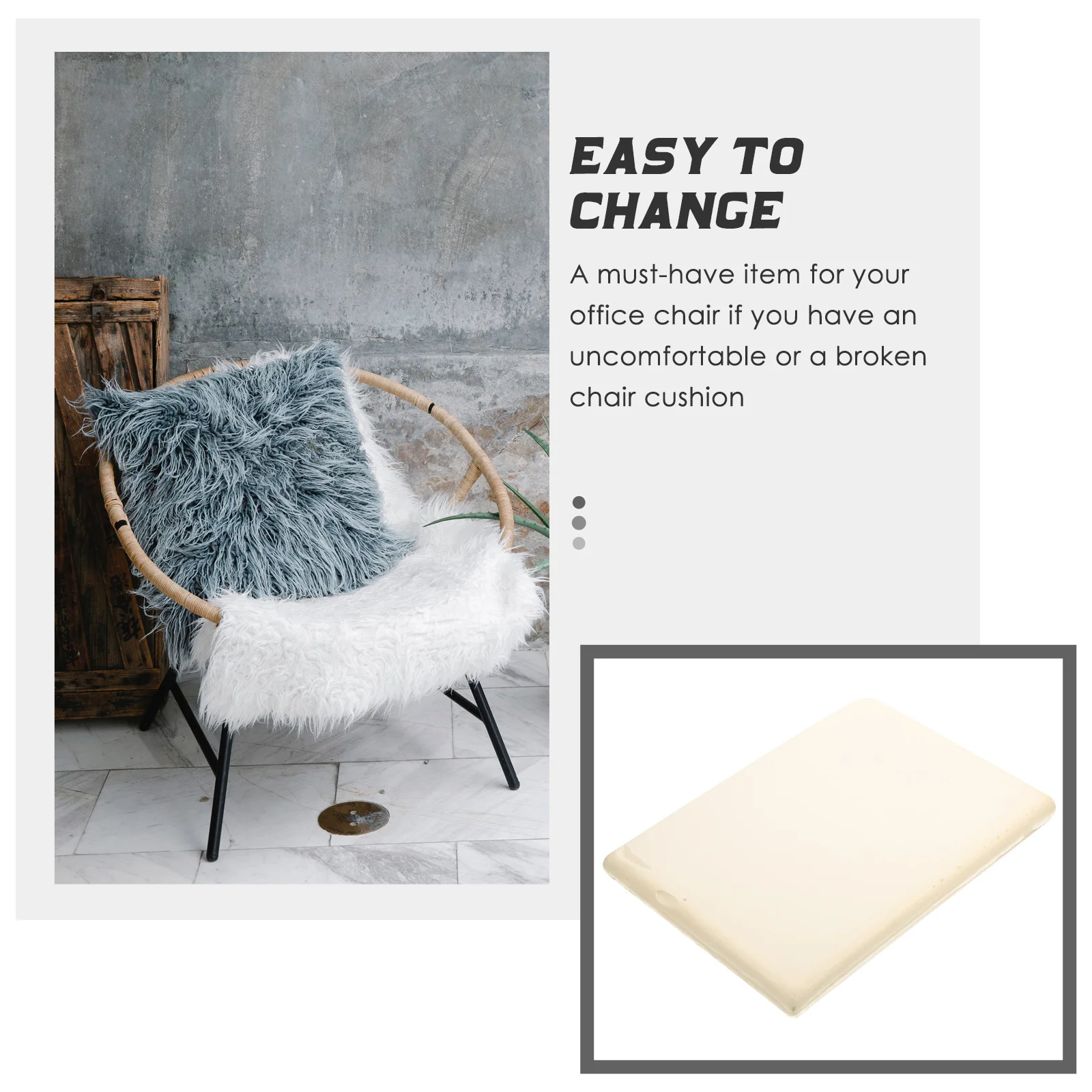 Geheugen Katoenen Mat Kern voor Stoelstoelen Vervanging Kussen Pad Kantoor Computer Stoel Binnensteun Zacht Comfortabel Herbruikbaar