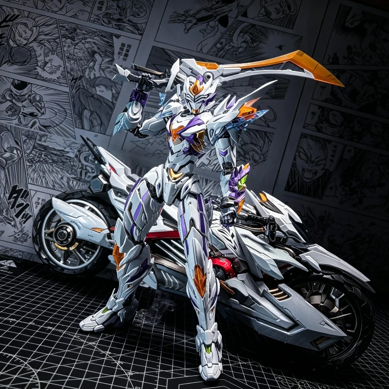 

Motor Nuclear Battle Armor White Tiger Shark Motorcycle Set Edition Alloy Finished Mecha Action Figures Collectible Model Toy