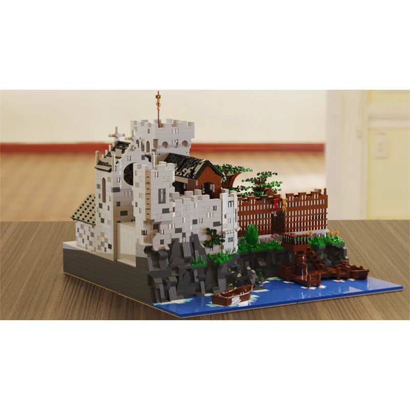 Street View Architecture Series Moc Medieval Castle MOC-49726 Building Block DIY Model High Difficulty Education Brick Toys Gift