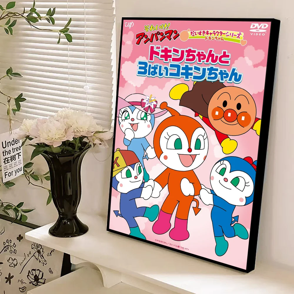 Anpanman Movie Sticky Posters Retro Kraft Paper Sticker DIY Room Bar Cafe Aesthetic Art Wall Painting