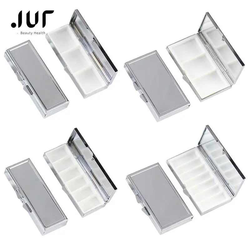 1pc Pill Box Case Splitter Tablet Storage Organizer Medicine Travel Essential Metal Pill Container Box Accessories 12 Styles