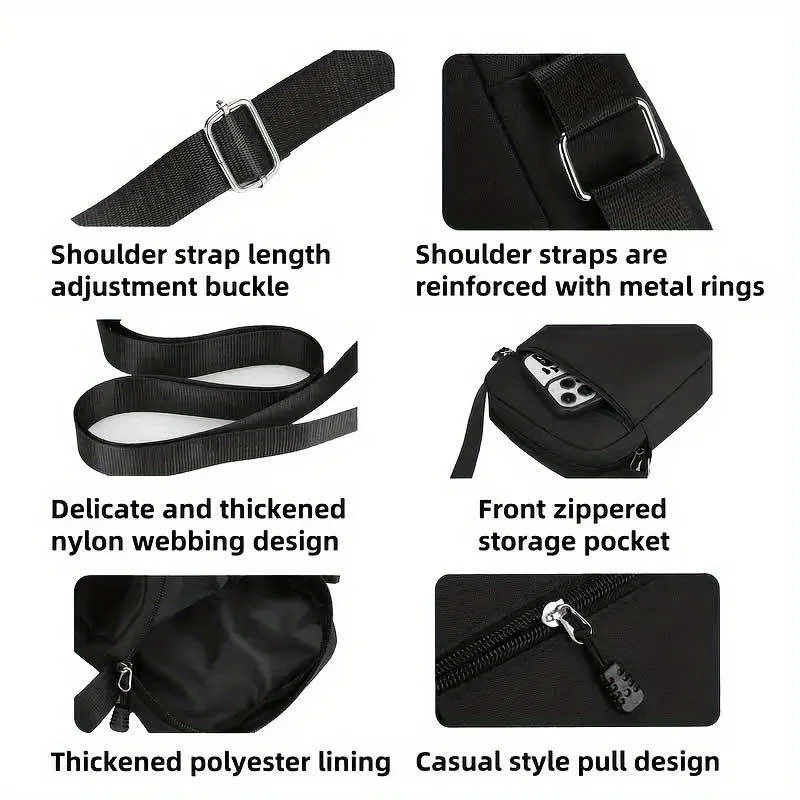 Ace of Spades Poker Canvas Shoulder Bag Crossbody Bag Stylish Accessory for Travel Daily Sports with Zippered Pocket for Storage view 4