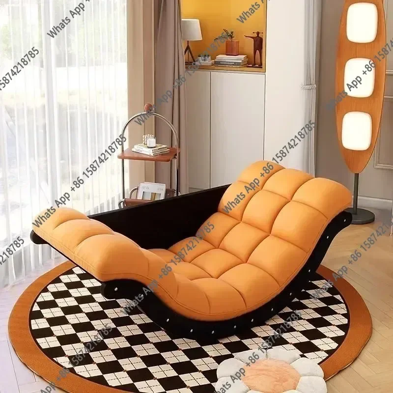 O Z Stylish Banana Rocking Chair In Solid Wood Comfort And Relaxation Vintage Retro Shake Lounge Chair With Cozy Features For Ho