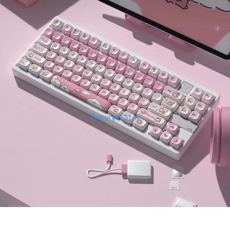 

C7AB Lazy Theme PBT PBT -клавишные клавиш