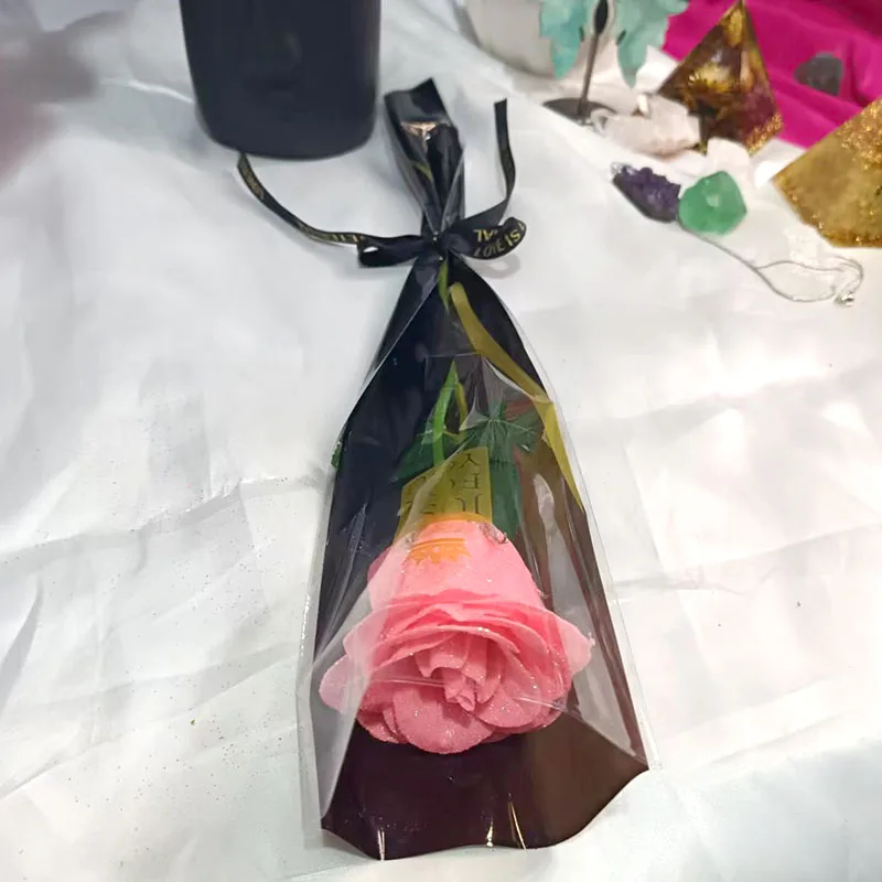 2025 New Valentine Glitter rose 5/10pcs single packed Artificial roses bouquet For Birthday Valentine\'s day Wedding