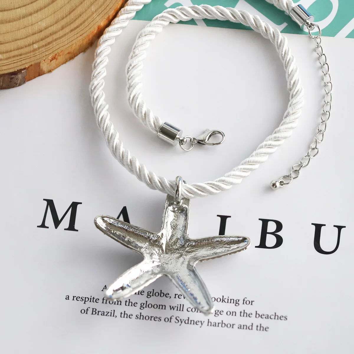 ZAA New 2024 Starfish Necklace Vintage Choker Neck Accessories for Woman Fashion Summer Beach Jewelry Pendant Necklace