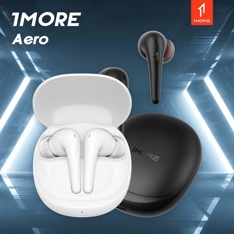 1MORE AERO ES903 Wireless Bluetooth 5.2 Headphones 360° Spatial Audio 42dB Hybrid ANC Noise Canceling Earbuds Smart Loudness Tws