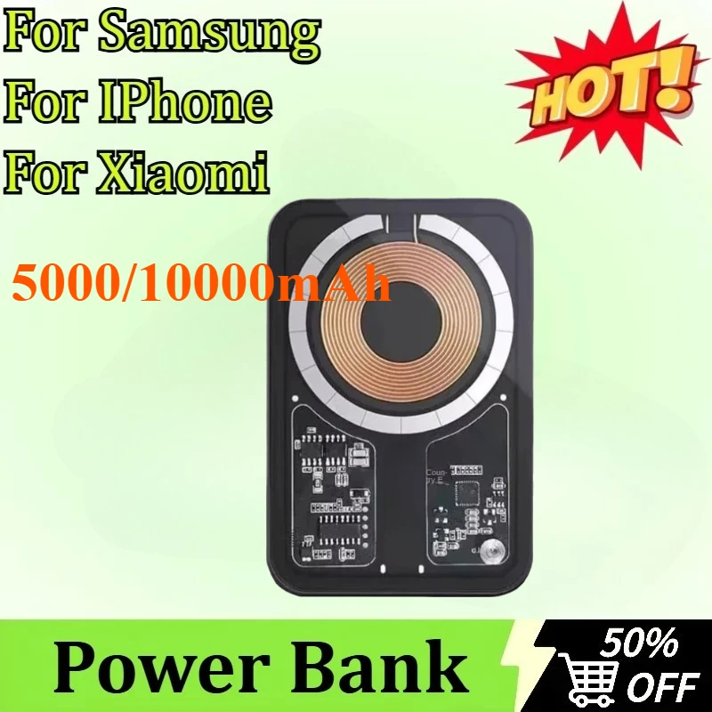 

5000/10000mAh Power bank Power Bank for Samsung for IPhone for Xiaomi Case for Magnetic Wireless External Battery