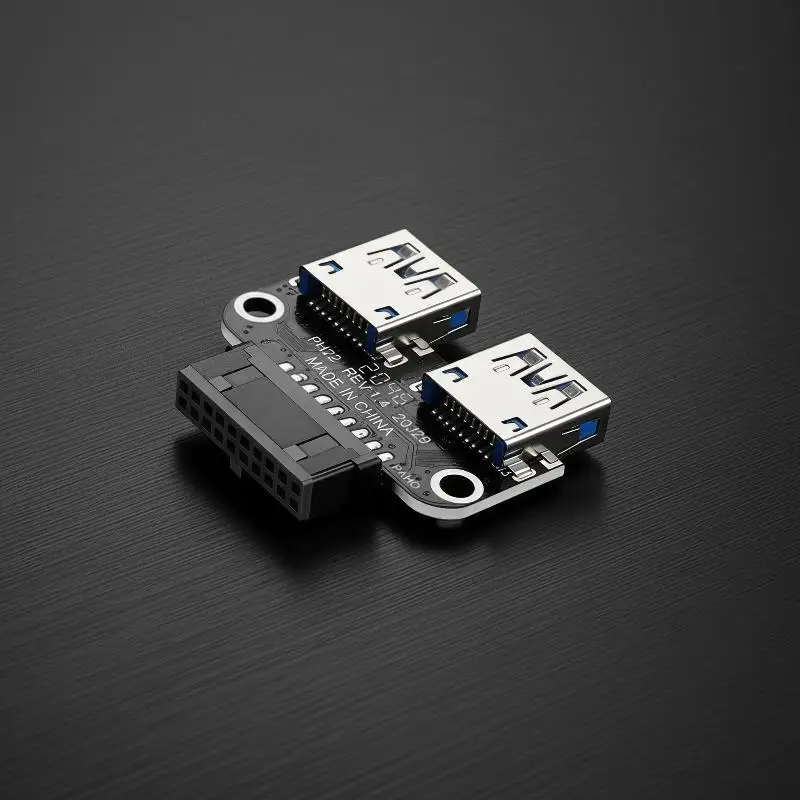 1Pcs USB 3.0 19/20 Pin Socket To Dual USB 3.0 A Splitter Anti-Interference Stable Female Motherboard Adapter