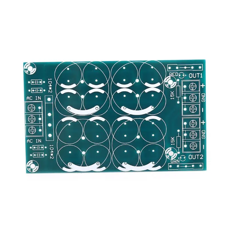 Placa fuente alimentación filtro rectificador, salida paralela doble potencia, PCB, placa desnuda