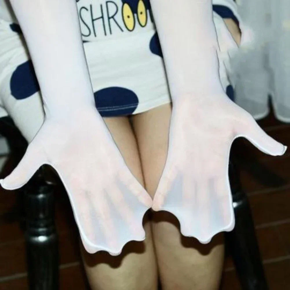 

Sexy Thin Transparent Long Gloves Seamless High Elasticity Solid Women Man Shiny High Elasticity Solid Women Stocking Gloves