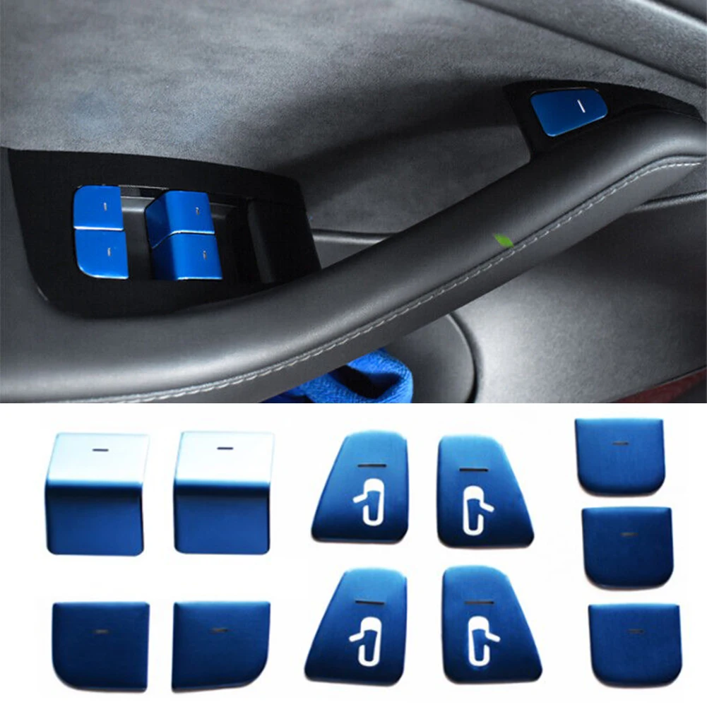 

Car Door Lift Button Switch Sticker Set for Tesla For Model 3 Y 11Pcs of Non Destructive Installation Accessories