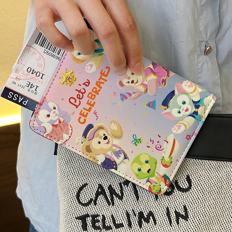 Disney Duffy and his friends passport clip ID bag protection case multifunctional card bag portable storage abroad travel
