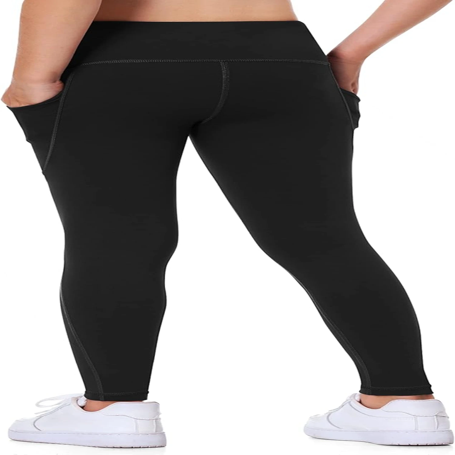 

Cute and comfy elastic compression workout leggings for active girls with pockets, ideal for dance, running, and yoga - perfect