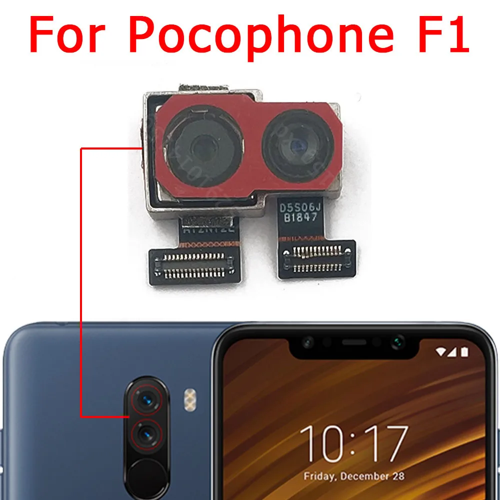 Rear Camera For Xiaomi Mi Pocophone Poco Phone F1 F2 Pro F3 F4 GT Back Camera Module Flex View Replacement Spare Parts