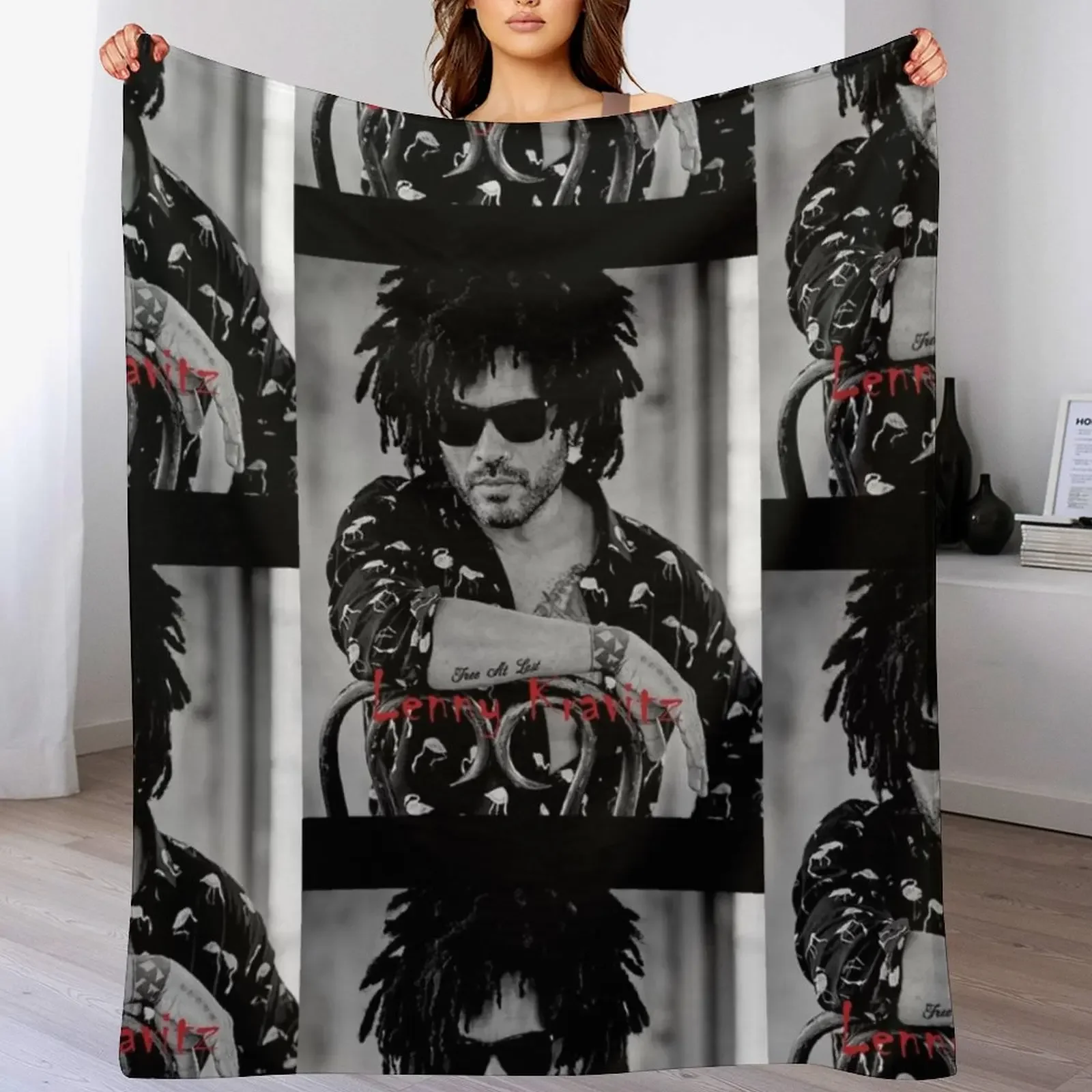

Lenny Show Kravitz here to UK World Tour 2020 2021 Throw Blanket Decorative Soft Throw Blanket for Couch Sofa