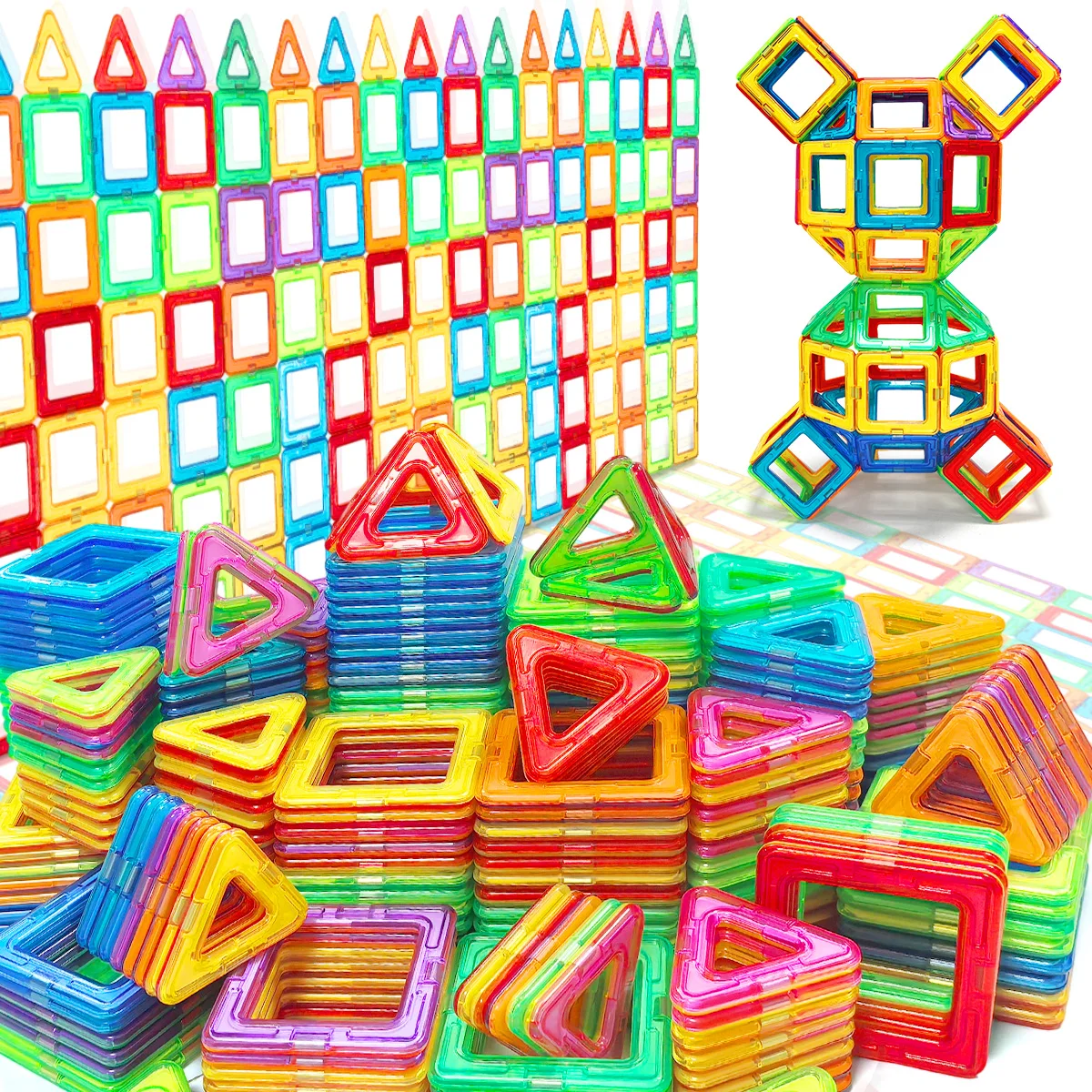 

Magnetic Building Block Set, Large Size 20/40Pcs STEM Toys, Children's Educational Puzzle, Birthday and Halloween Gift