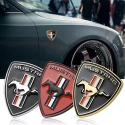 3D Car Badge Body Side Metal Stickers Shield Styling Auto Accesorios For Ford Mustang 350 500 GT Cobra