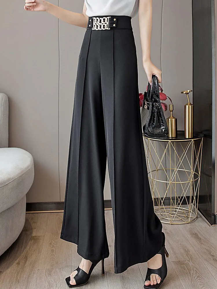 Baggy Pantalones Women Casual high Waist Pants Korean Wide Leg Straight Trouser Culotte Vintage Big Size 4XL Sweatpant New Broek