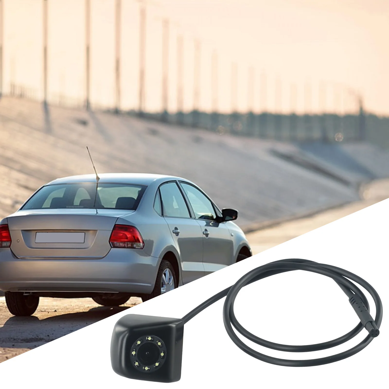 Car Backup Camera with 170 Degree Wide Angle Lens 8 LED For night Vision Waterproof for Enhanced Rear Visibility