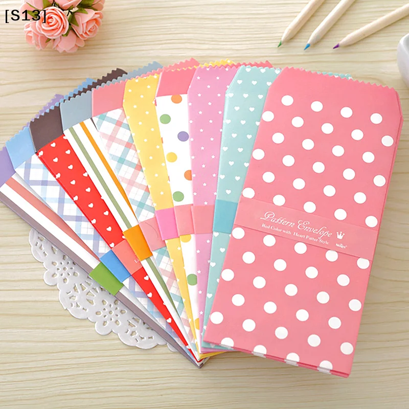 5Pc Mixed Candy Color Envelopes Saving Cash Budget Envelopes Packaging Gift Craft Envelopes DIY Money Organizer Home Office[Q]Q@