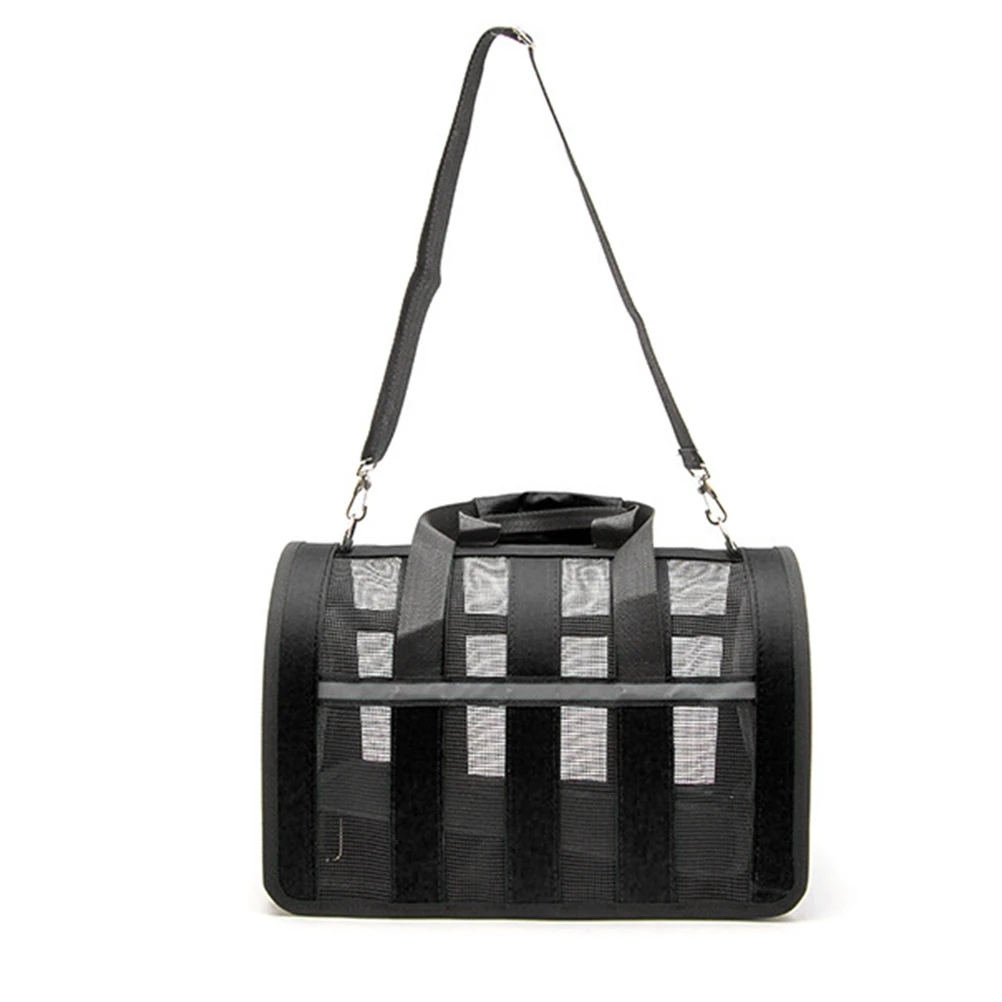 

Pet Carrier Transparent For Dogs Cats Pet Carrier Bag Portable Breathable Mesh Design With Detachable Strap Size L Black