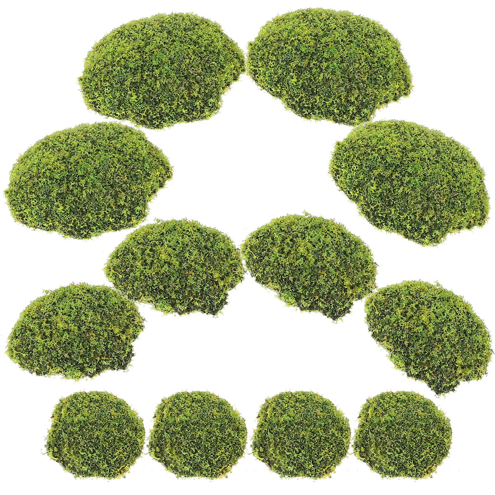 Landscape Bonsai Garden - 12개입, 사실적인 인조 이끼 돌 장식,